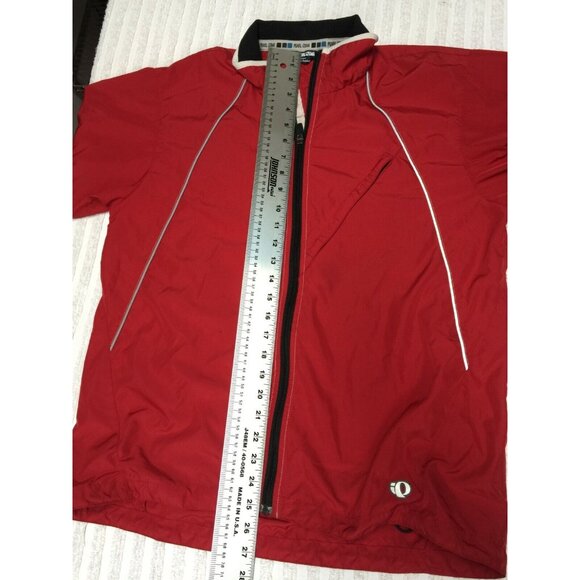 Pearl Izumi Womens Large Red Zip Up Cycling Windbreaker Jacket Lightweight Logo - Picture 6 of 8